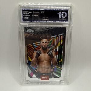 2025 Topps Chrome UFC - AKA Khamzat Chimaev "Borz" Graded 10 Gem Mint Card